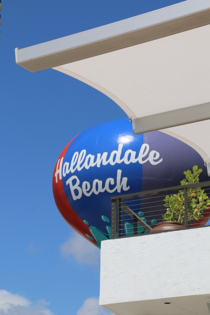 Retractable awning at The Beach Club Hallandale