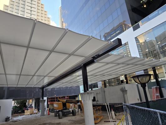 Retractable Fabric Roof Awning