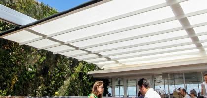 Retractable Fabric Roof Awning Retractable Fabric Roof Awning