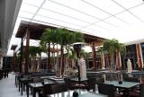 Rectractable awning at The Setai Hotel Courtyard