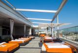 Retractable awning at Andaz Hotel | Roll-up curtains