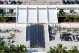 Retractable awning roof at Bal Harbour Shops, Florida