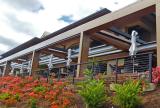 Rectractable awning at One Forty Restaurant