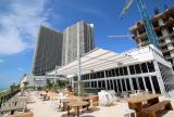 Retractable awning at The Beach Club Hallandale