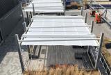 En-Fold retractable canopy system at rooftop restaurant