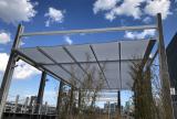 En-Fold retractable canopy system at rooftop restaurant