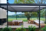 Rectractable canopy for a garden terrace